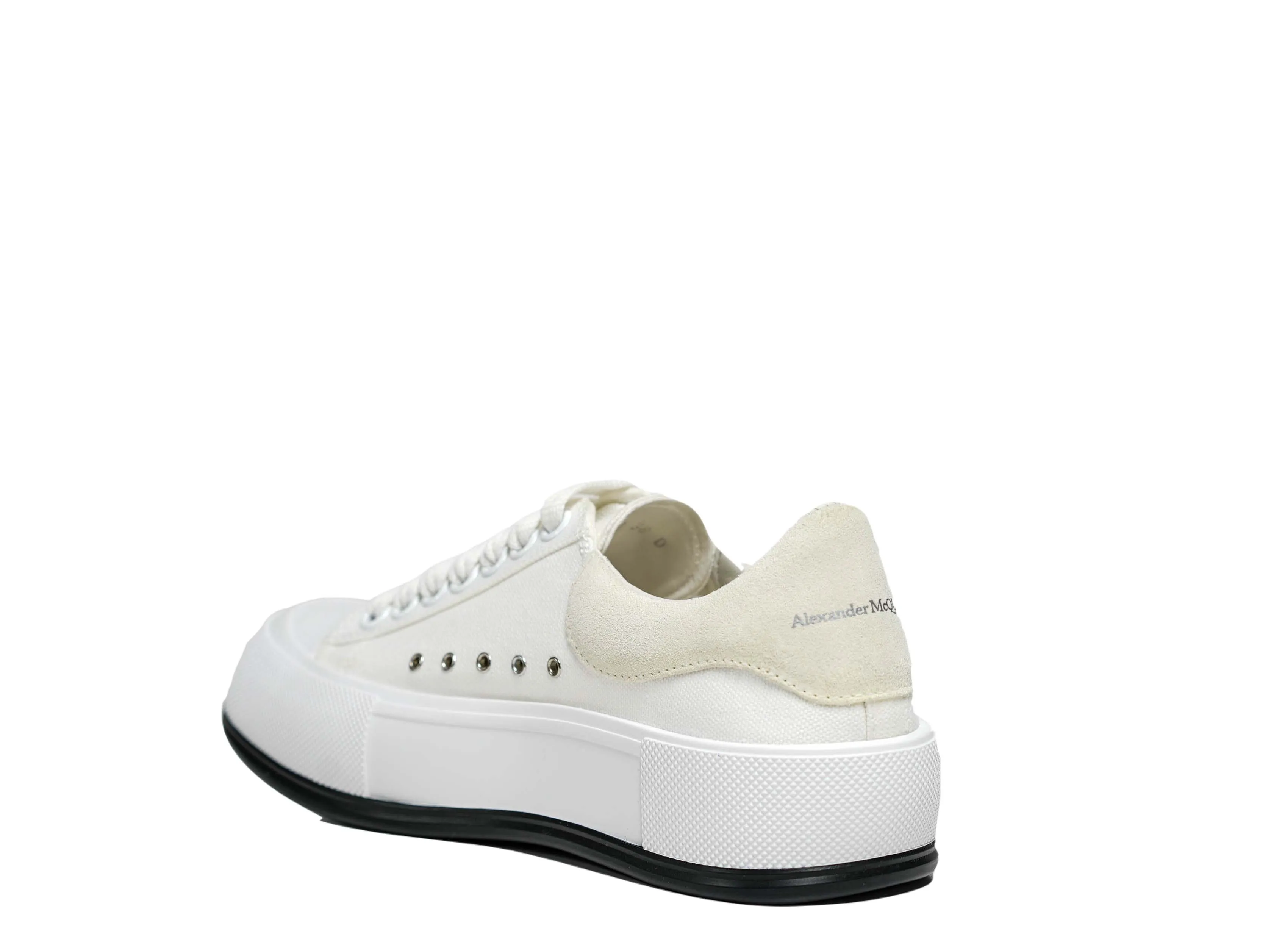 Alexander McQueen  White/Beige  Canvas Sneaker 654594  Men's