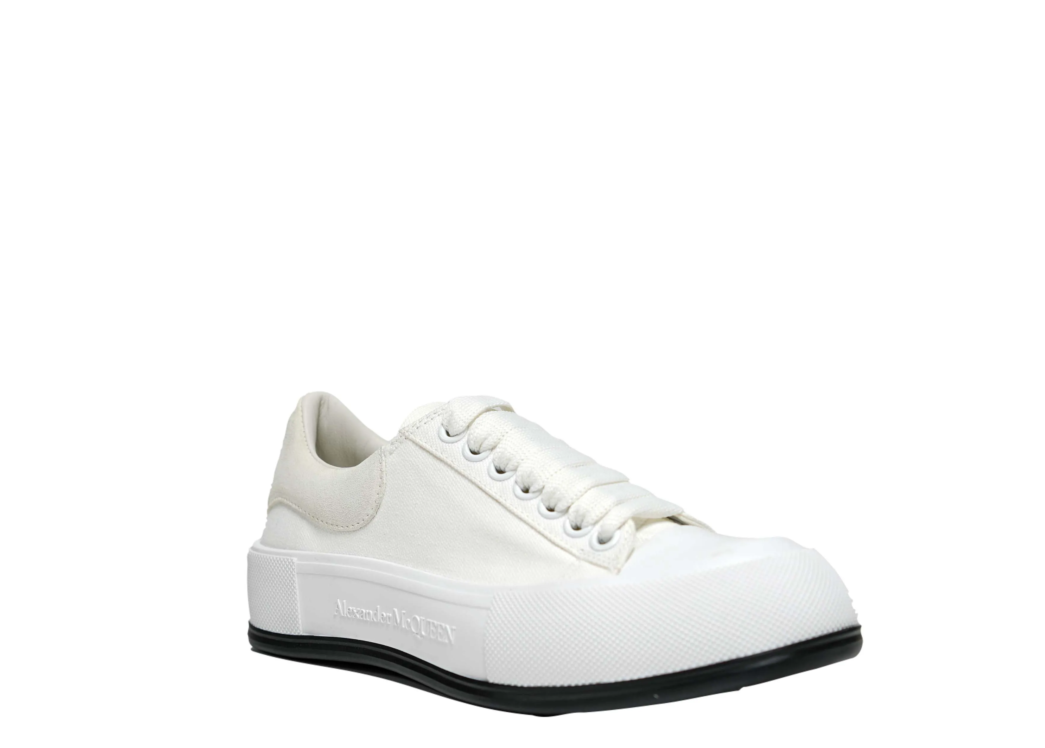 Alexander McQueen  White/Beige  Canvas Sneaker 654594  Men's