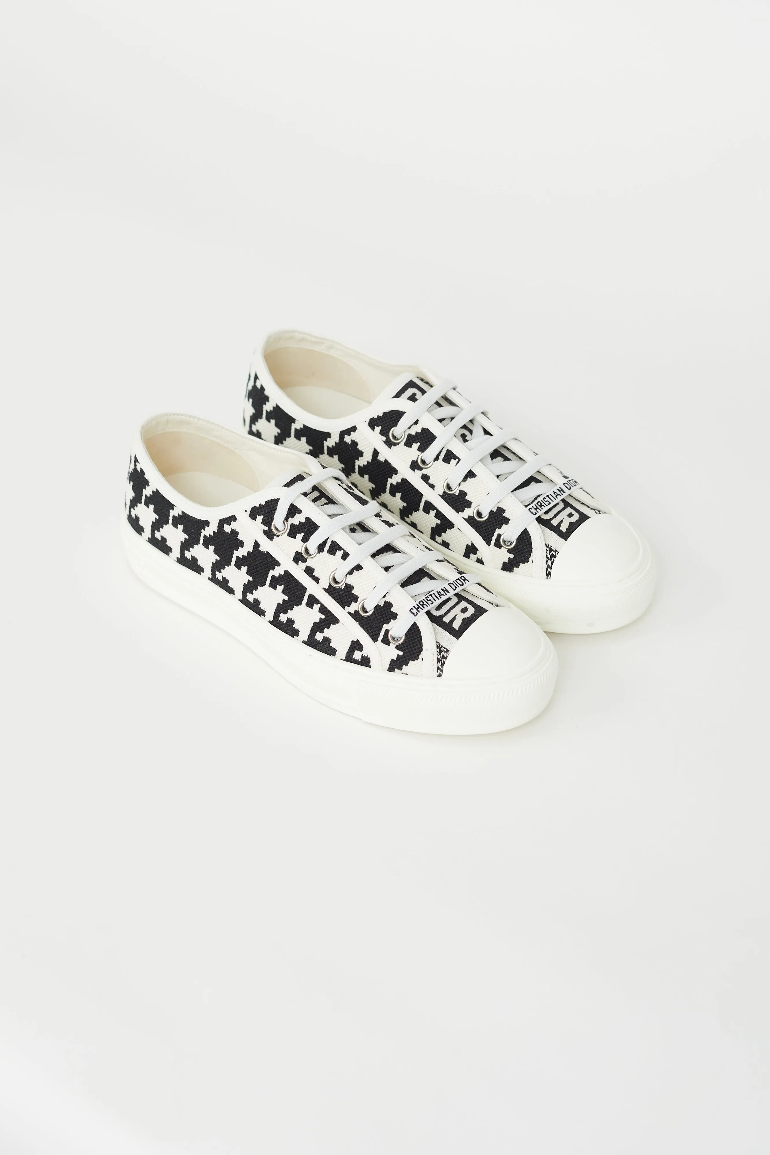 Black & White Walk'n'dior Woven Sneaker