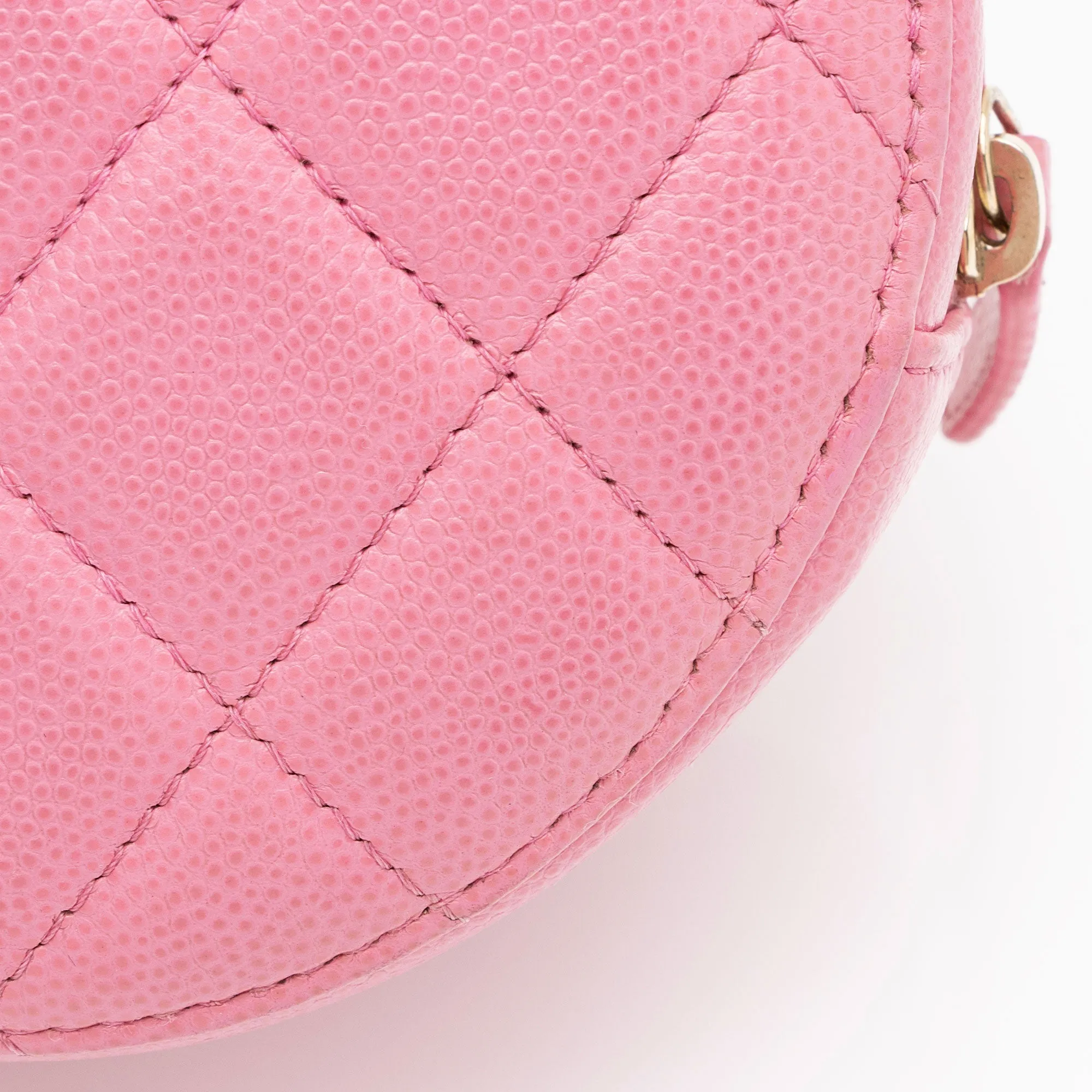 Chanel Caviar Leather Crystal CC Round Clutch with Chain (SHF-FU2AgY)
