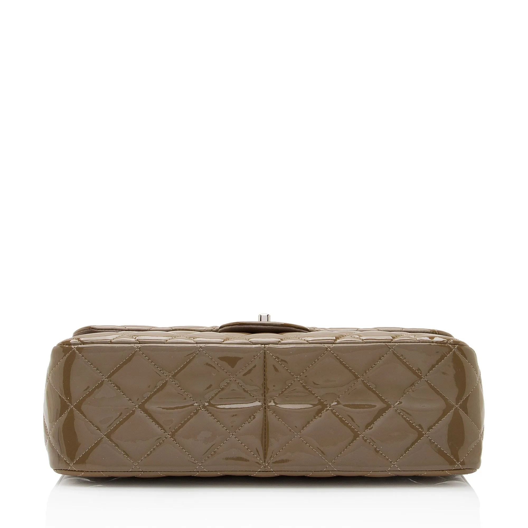Chanel Patent Leather Classic Jumbo Double Flap Bag (SHF-jE6UCt)