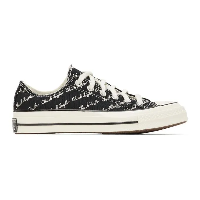 Converse Black and White Signature Chuck 70 Low Sneakers