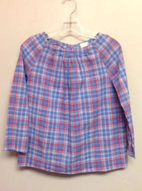 Crew Cuts Factory Size 10 Blue & Red Cotton Big Girls Blouses & Button Downs
