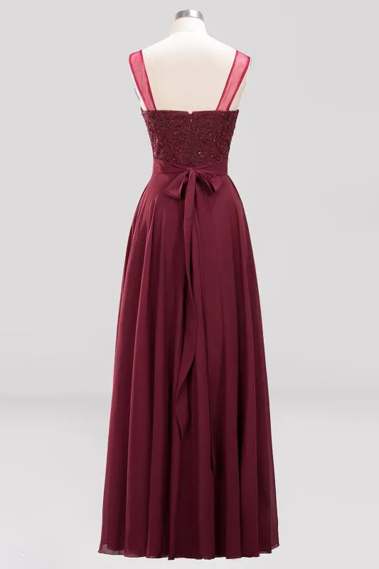 Gorgeous Jewel Neck Pink Bridesmaid Dress with Beadings