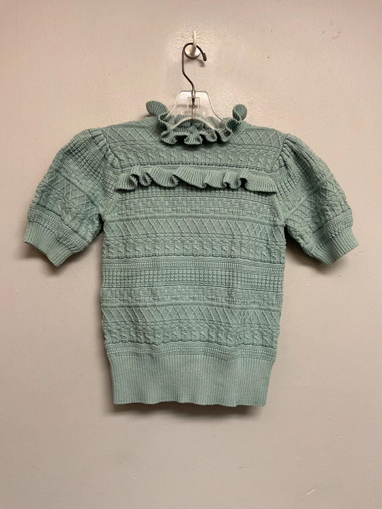 Janie and Jack Size 5 Mint Ruffles Cotton Girls Blouses & Button Downs