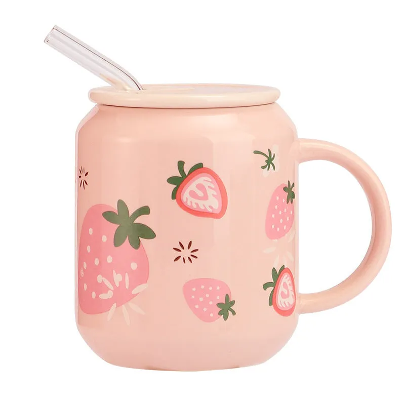 Kawaii Straw Fruit Cup