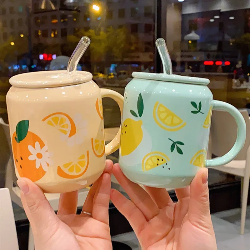Kawaii Straw Fruit Cup