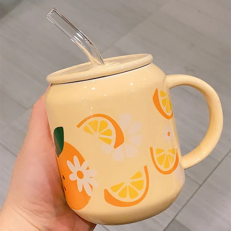 Kawaii Straw Fruit Cup