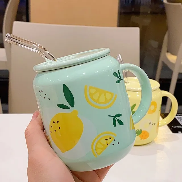 Kawaii Straw Fruit Cup