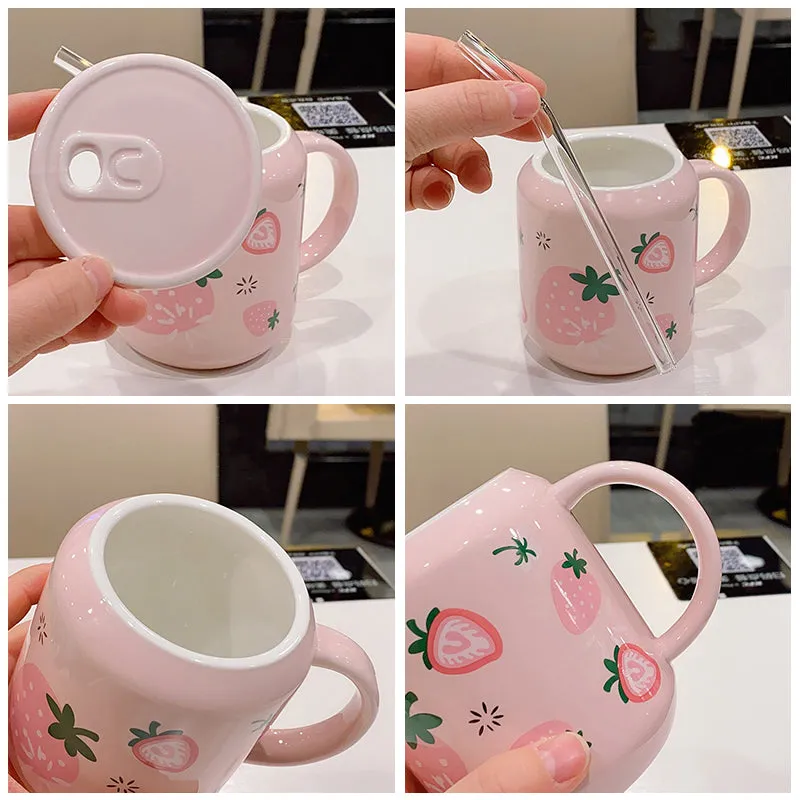 Kawaii Straw Fruit Cup