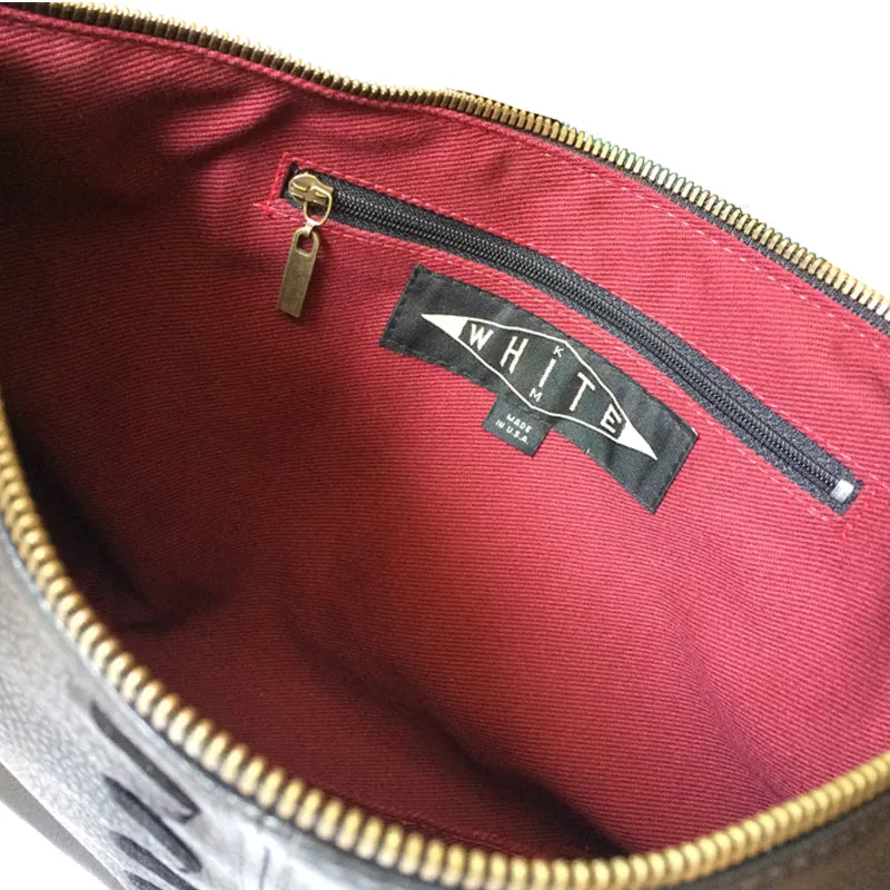 Laced Detail Bag  - Black Leather