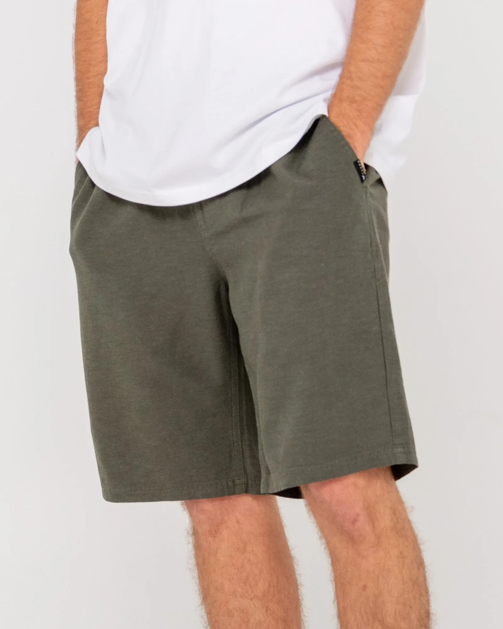 Overtone Elastic Waist Linen Short