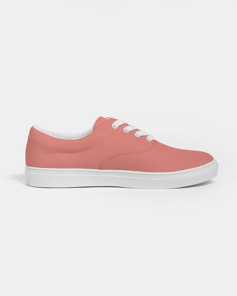 Pastel Pink Red Men's Canvas Sneakers | Men's | Bright Pastel Pink Red | C0M60Y45K0