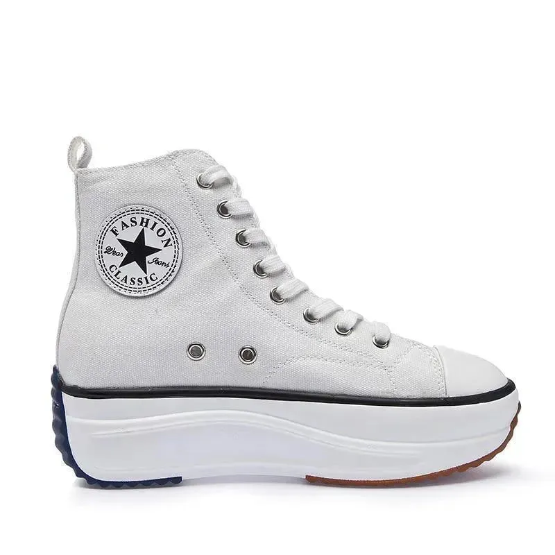 Platform Canvas Sneakers For Women  Trainers