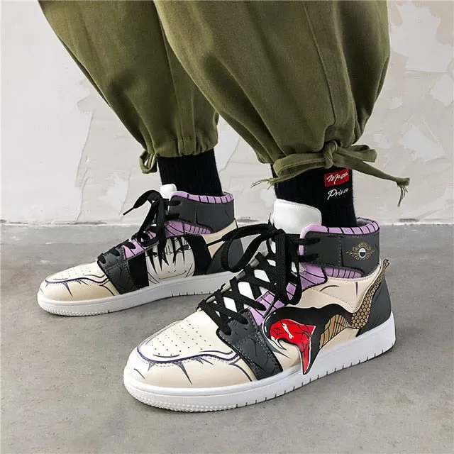 PLAYSWICH Anime Naruto Canvas Shoes Sasuke Men Vulcanized Shoes Kakashi Sneakers