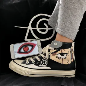 PLAYSWICH Anime Naruto Canvas Shoes Sasuke Men Vulcanized Shoes Kakashi Sneakers