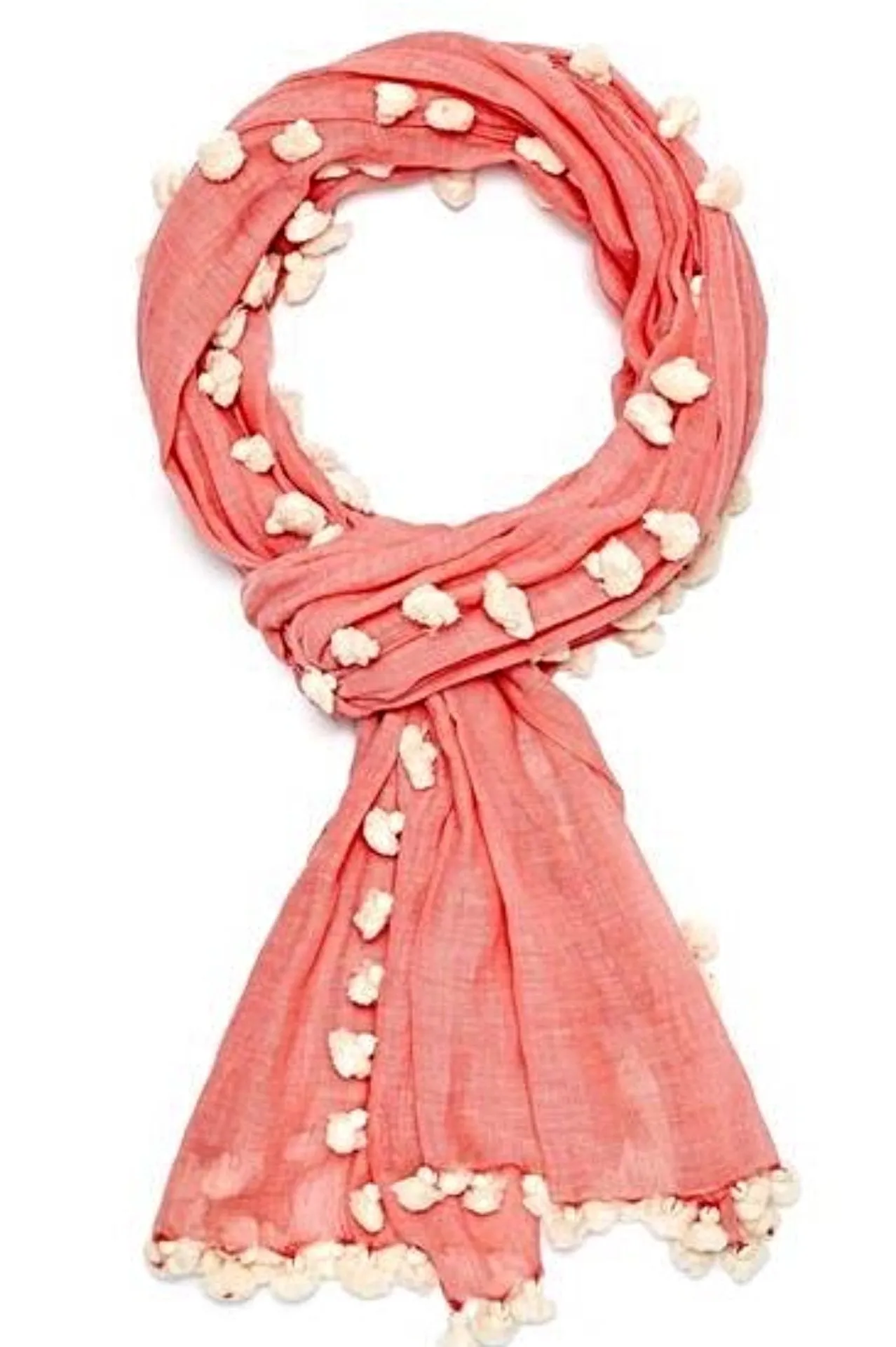 POM POM Scarf/Sarong- Cotton