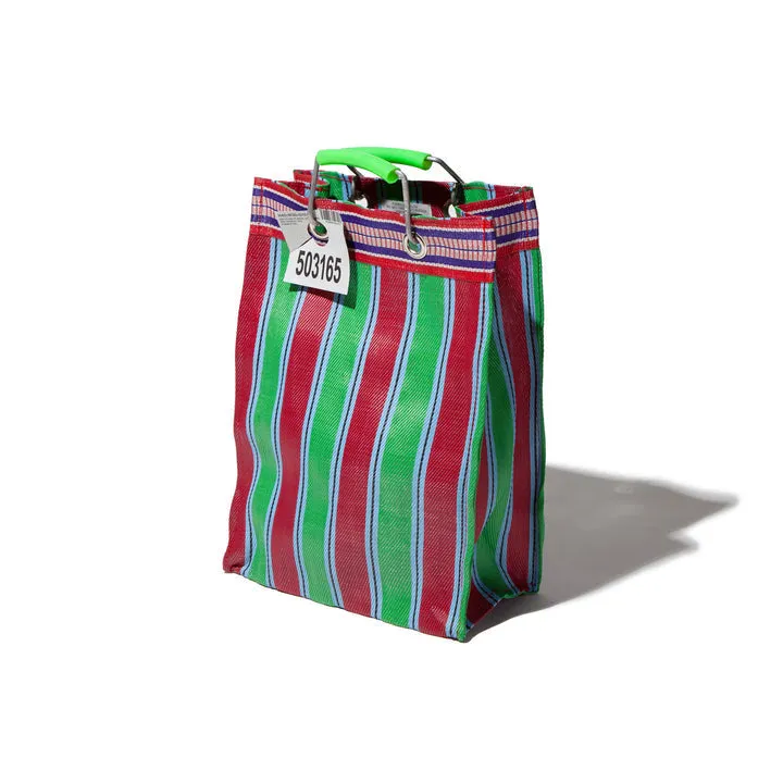 RECYCLED PLASTIC STRIPE BAG - Rectangle D15