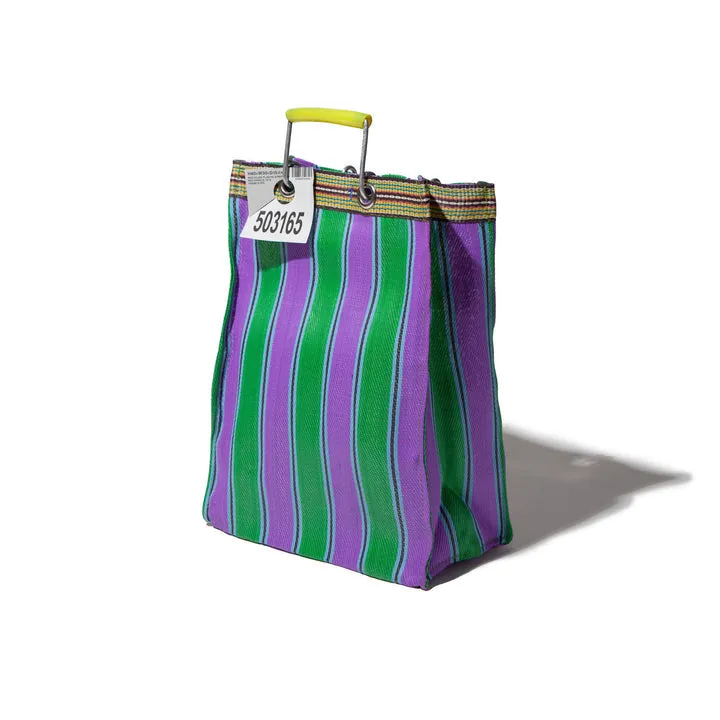 RECYCLED PLASTIC STRIPE BAG - Rectangle D15