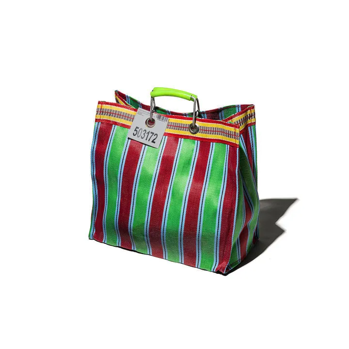 RECYCLED PLASTIC STRIPE BAG - Square