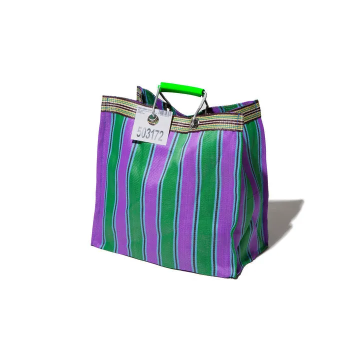RECYCLED PLASTIC STRIPE BAG - Square