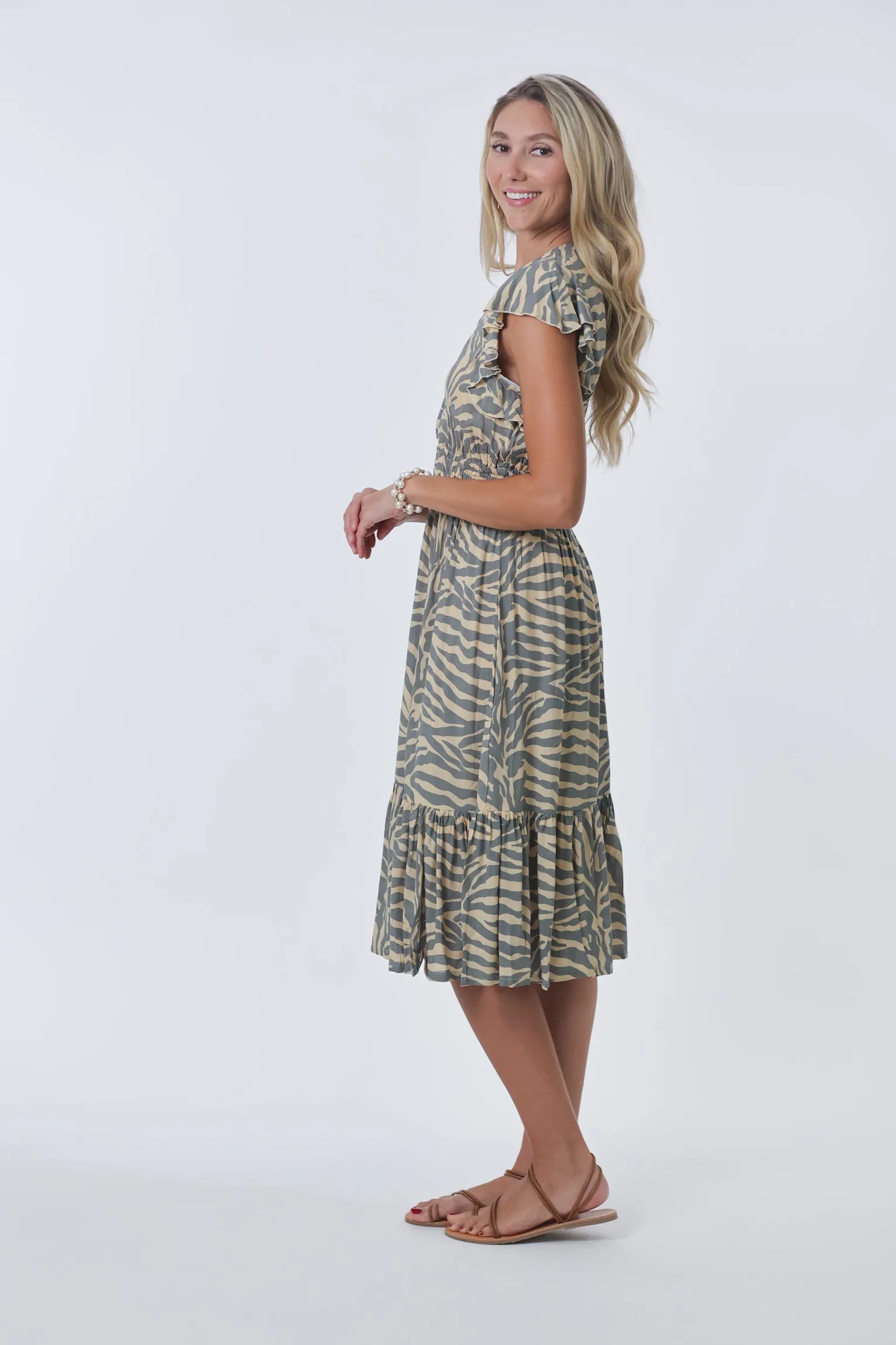 Serena Dress in Zebra