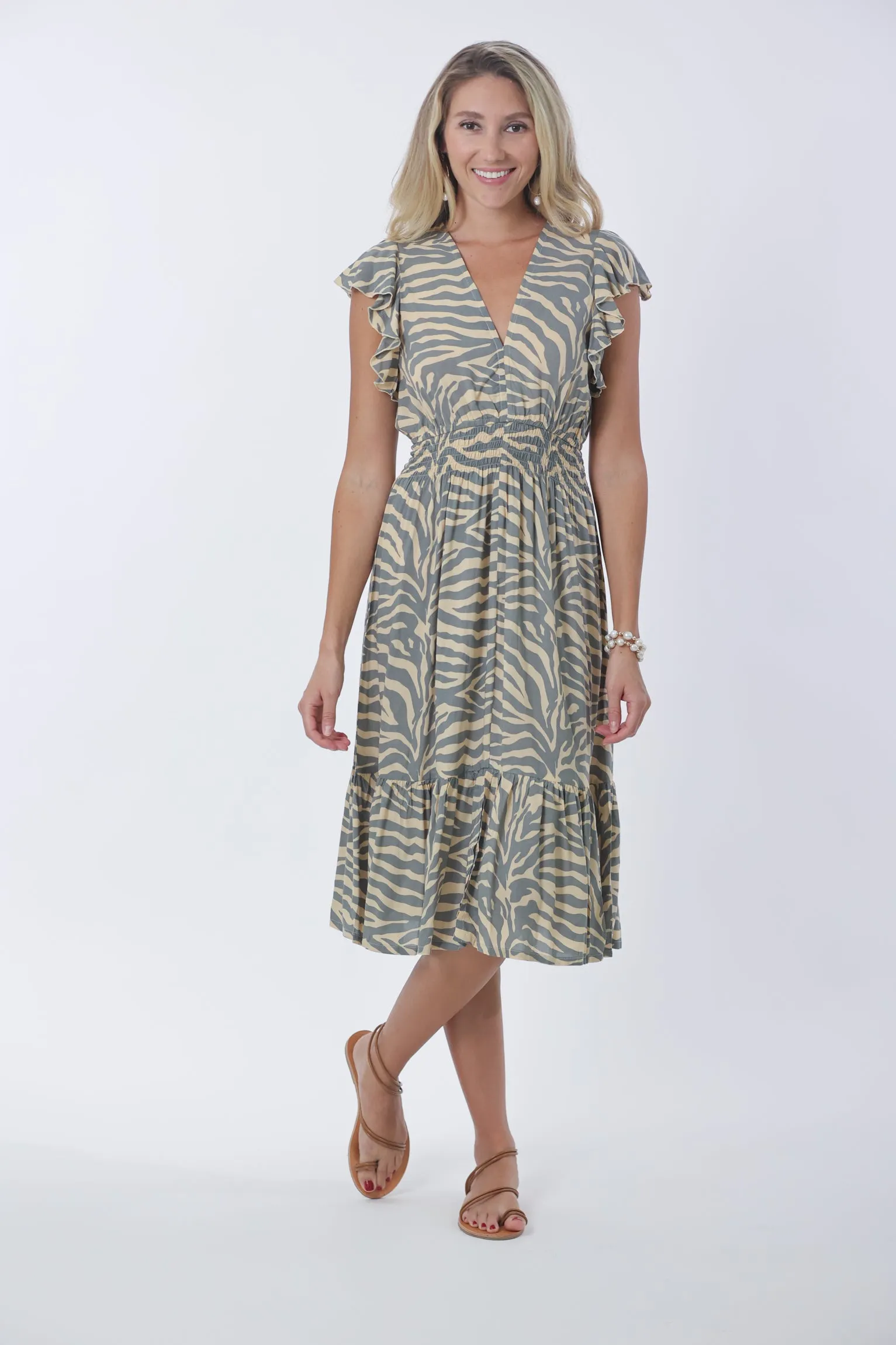 Serena Dress in Zebra