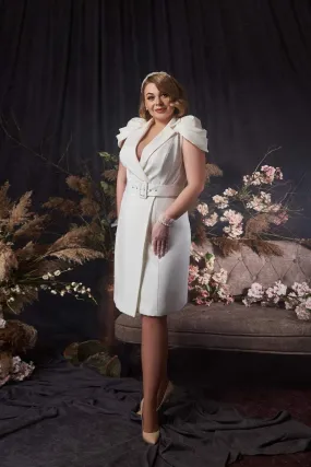 Short White Elegant Wedding Gown