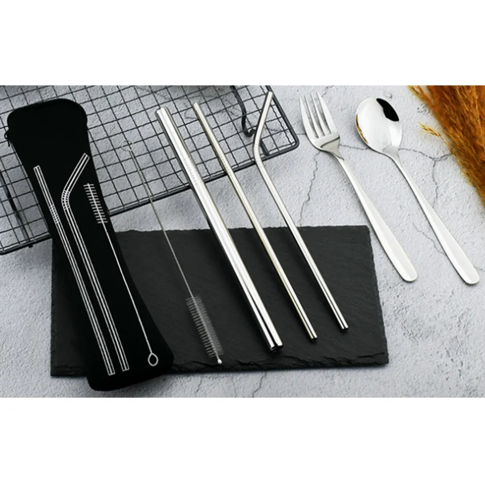 Stainless Steel Cutlery Set with Neoprene Pouch
