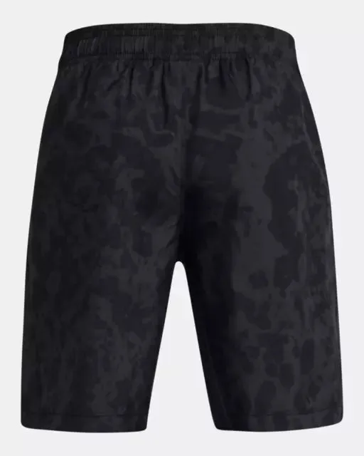 Under Armour Boys Tech  Woven Printed Shorts Black/Mod Grey